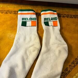 Ireland Green Orange White Mens Crew Cotton Socks